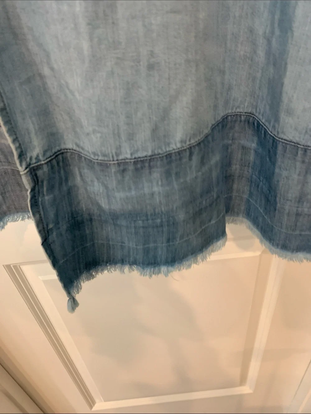 BB Dakota Light Denim Maxi Skirt with Contrast Hem